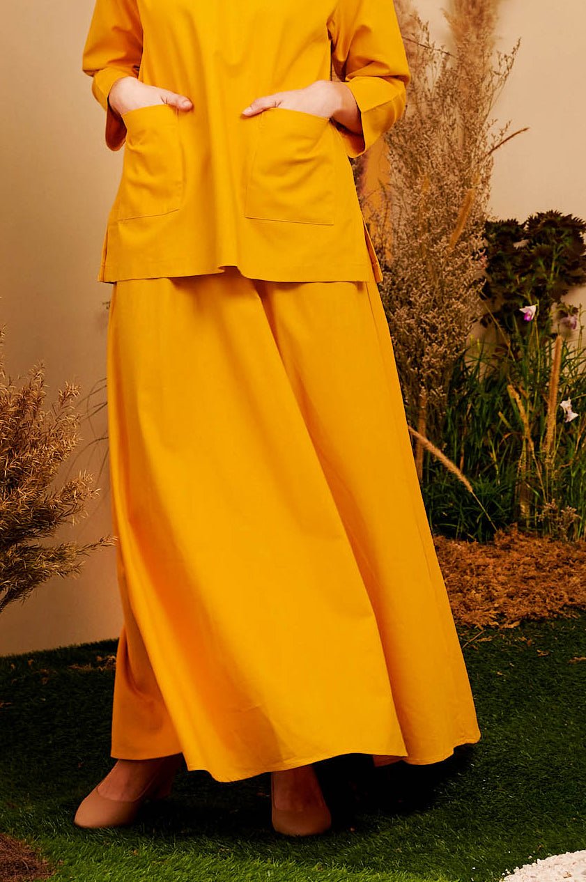 The Secret Garden Women A - line Skirt Mustard - Umbi