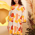 The Secret Garden Women Long Kurung Blouse Pebbles Print - Umbi