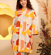 The Secret Garden Women Long Kurung Blouse Pebbles Print - Umbi