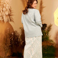 The Secret Garden Women Pair Pockets Boxy Blouse Dusty Blue - Umbi