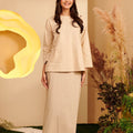 The Secret Garden Women Pair Pockets Boxy Blouse Sand - Umbi