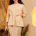 The Secret Garden Women Pair Pockets Boxy Blouse Sand - Umbi