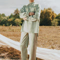 The Shawwal Collection Boy Baju Melayu Set Matcha Green Satin - Umbi
