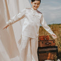 The Shawwal Collection Boy Baju Melayu Set Sand Satin - Umbi