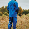 The Shawwal Collection Men Baju Melayu Set Royal Blue Satin - Umbi