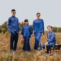 The Shawwal Collection Men Baju Melayu Set Royal Blue Satin - Umbi