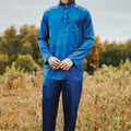 The Shawwal Collection Men Baju Melayu Set Royal Blue Satin - Umbi