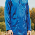 The Shawwal Collection Men Baju Melayu Set Royal Blue Satin - Umbi