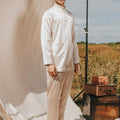 The Shawwal Collection Men Baju Melayu Set Sand Satin - Umbi