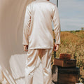 The Shawwal Collection Men Baju Melayu Set Sand Satin - Umbi