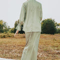 The Shawwal Collection Women Mermaid Skirt Matcha Green Satin - Umbi