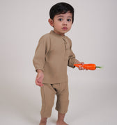 The Warisan Raya Baby Baju Melayu Set Caramel - Umbi