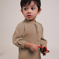 The Warisan Raya Baby Baju Melayu Set Caramel - Umbi