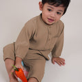 The Warisan Raya Baby Baju Melayu Set Caramel - Umbi