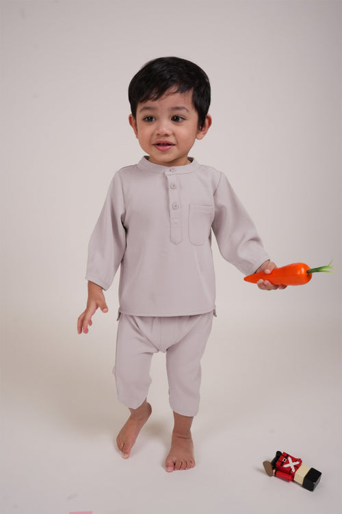 The Warisan Raya Baby Baju Melayu Set Pink