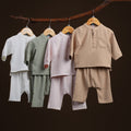 The Warisan Raya Baby Baju Melayu Set Sage Green - Umbi