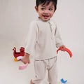 The Warisan Raya Baby Baju Melayu Set White - Umbi