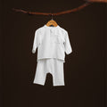 The Warisan Raya Baby Baju Melayu Set White - Umbi