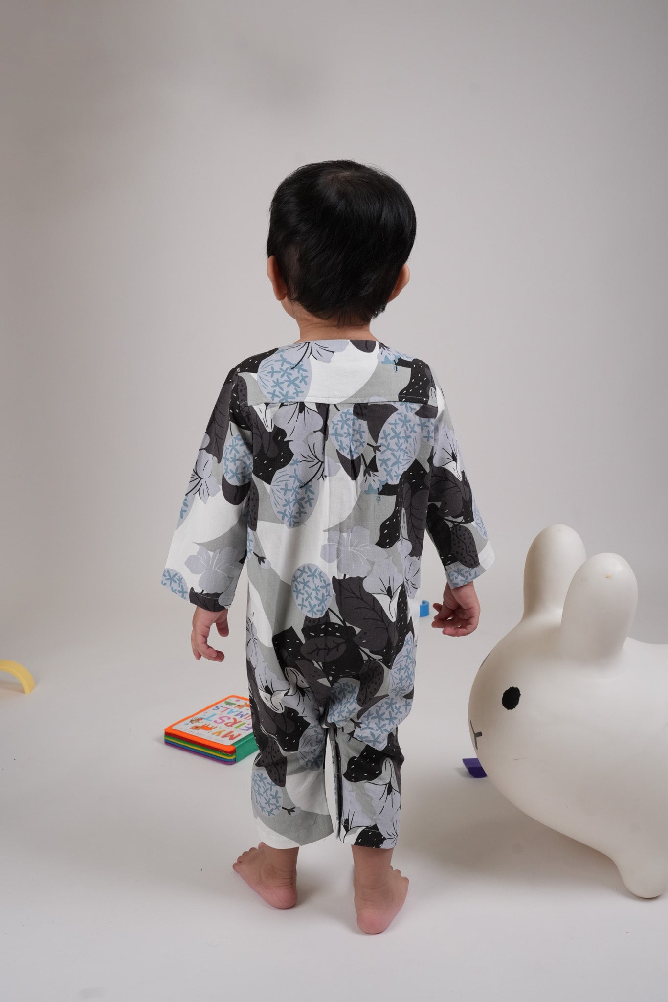 The Warisan Raya Baby Jumpsuit Bunga Raya Print