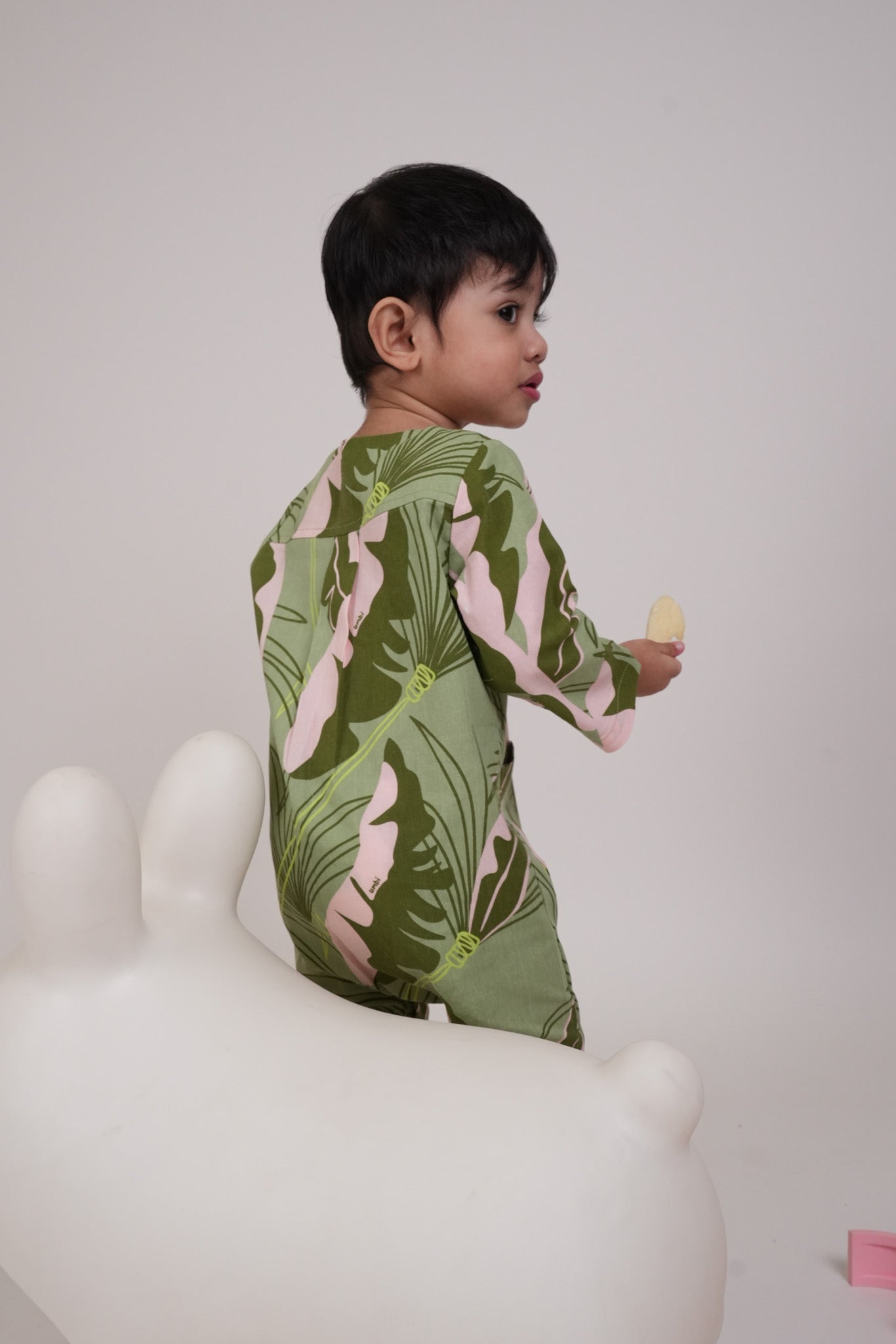 The Warisan Raya Baby Jumpsuit Estate Print - Umbi