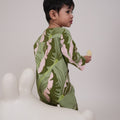 The Warisan Raya Baby Jumpsuit Estate Print - Umbi