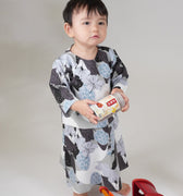 The Warisan Raya Baby Kurung Dress Bunga Raya Print - Umbi