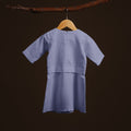 back view of baby kurung dress stone blue lookbook