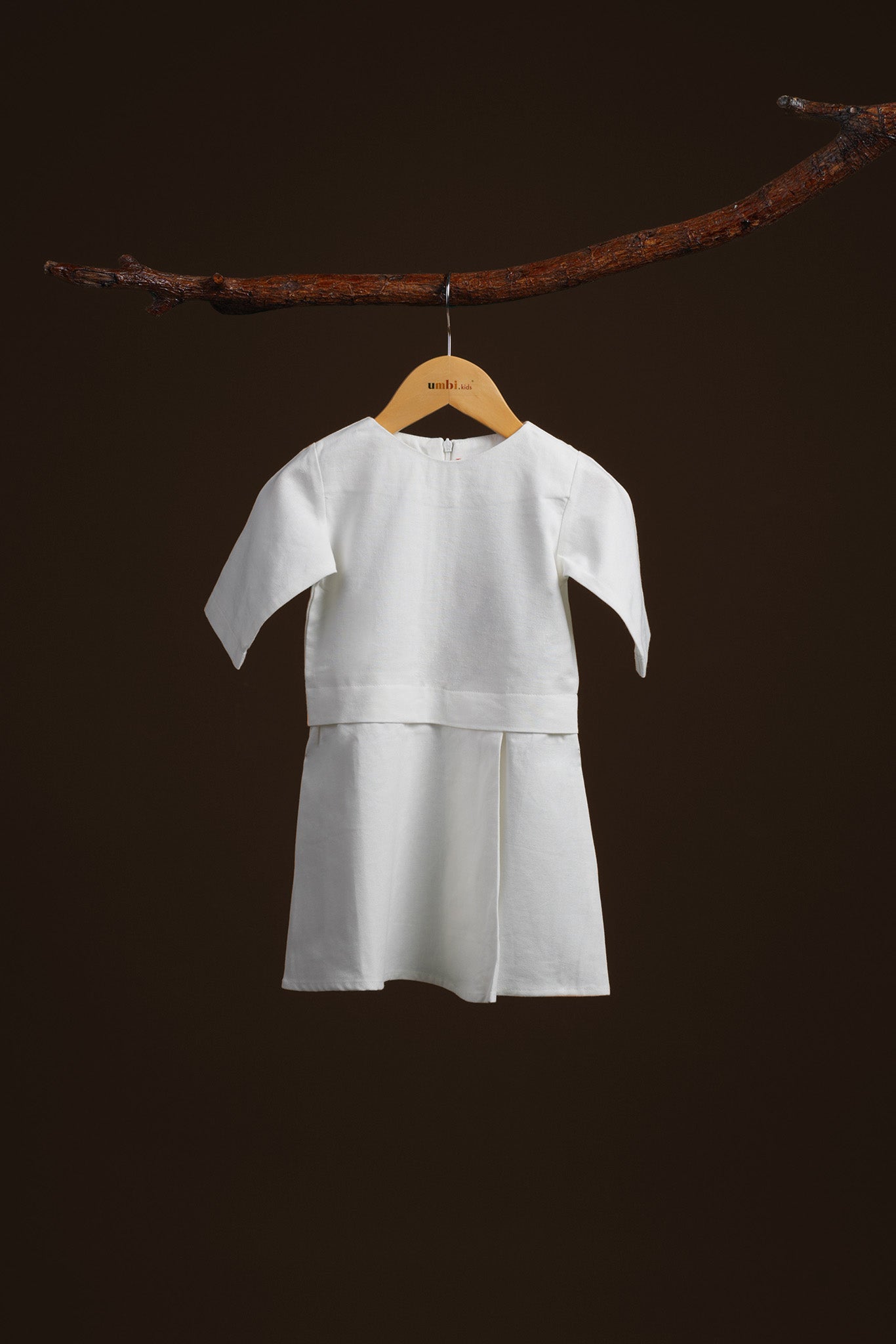 The Warisan Raya Baby Kurung Dress White - Umbi