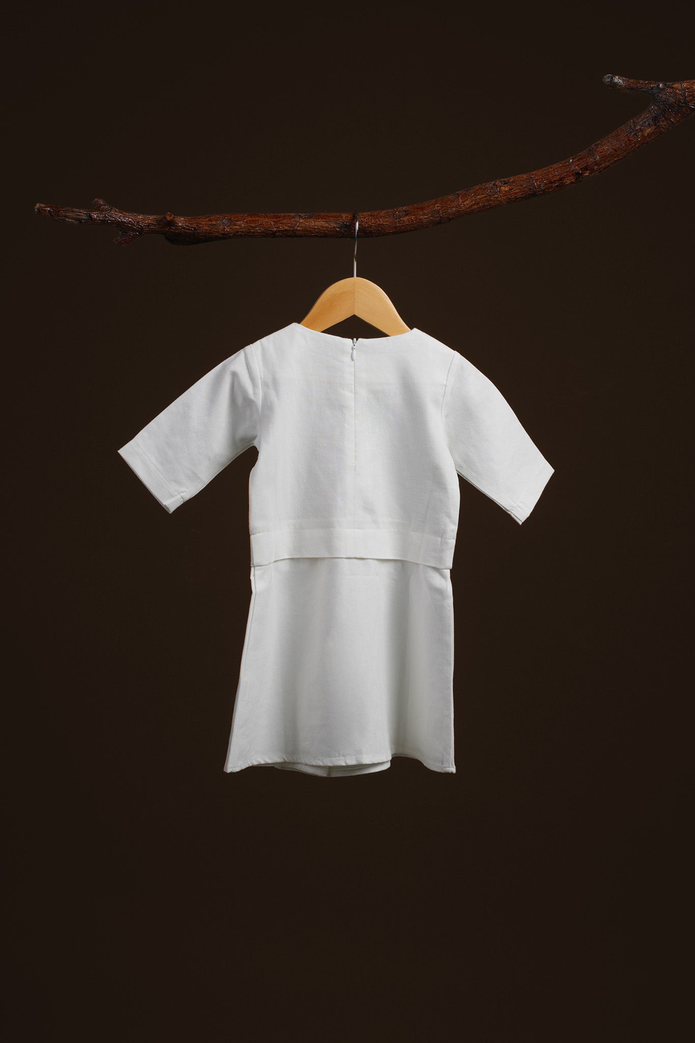 The Warisan Raya Baby Kurung Dress White - Umbi