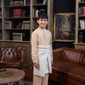 The Warisan Raya Boy Baju Melayu Set Caramel - Umbi