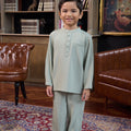 The Warisan Raya Boy Baju Melayu Set Sage Green - Umbi