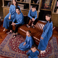 The Warisan Raya Boy Baju Melayu Set Steel Blue - Umbi