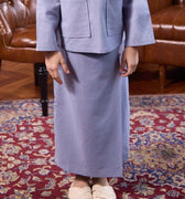 The Warisan Raya Girl Classic Skirt Stone Blue - Umbi
