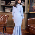 The Warisan Raya Girl Jasmine Kurung Set Blue Polka Dot - Umbi