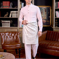The Warisan Raya Men Baju Melayu Set Pink - Umbi