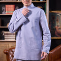 The Warisan Raya Men Baju Melayu Set Stone Blue - Umbi