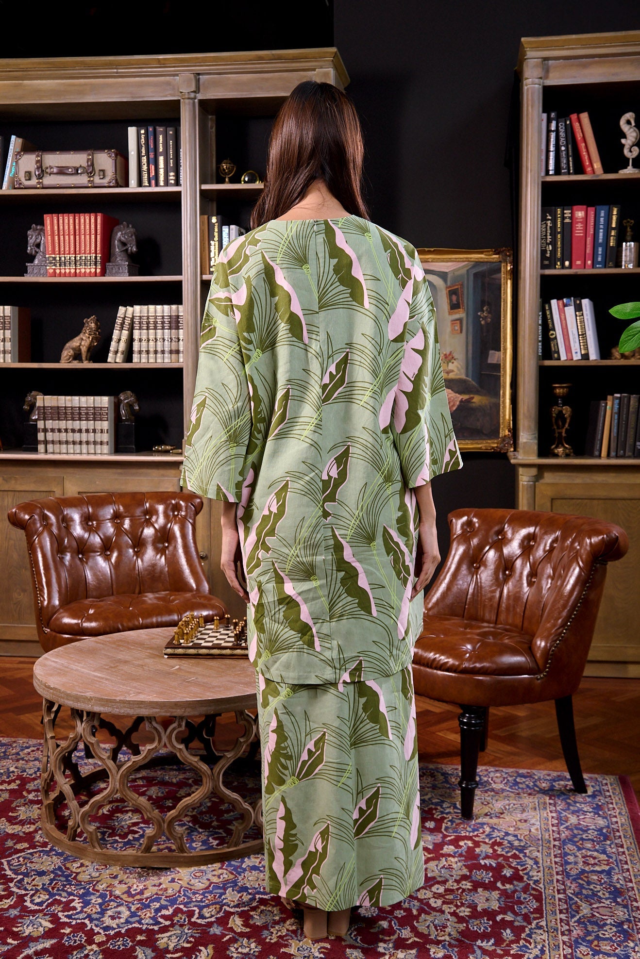 The Warisan Raya Women Classic Skirt Estate Print - Umbi