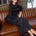 The Warisan Raya Women Fitted Kurung Set Checked Black - Umbi