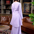 The Warisan Raya Women Fitted Kurung Set Checked Lilac - Umbi