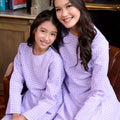 The Warisan Raya Women Fitted Kurung Set Checked Lilac - Umbi