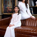 The Warisan Raya Women Fitted Kurung Set Checked White - Umbi