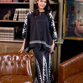 The Warisan Raya Women Saloma Kaftan Set Black Print - Umbi