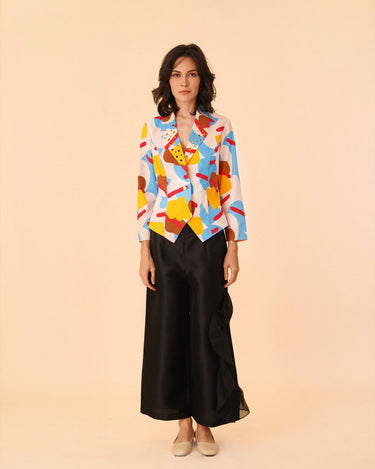 Top Blazer with Flare Dress - Umbi