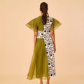Two Tone Flare Midi Dress - Umbi