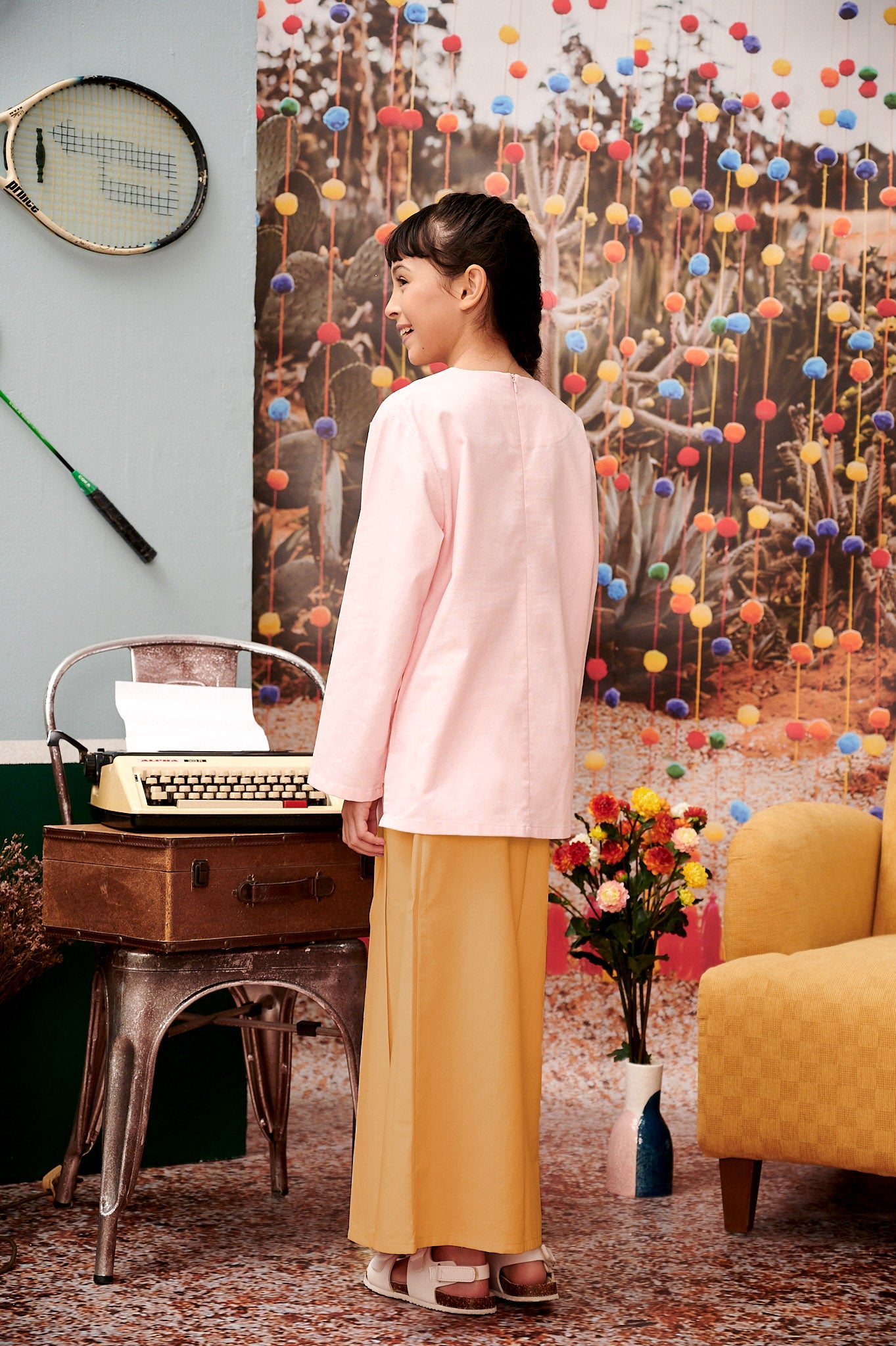 The Kenangan Raya Girl Classic Skirt Brown