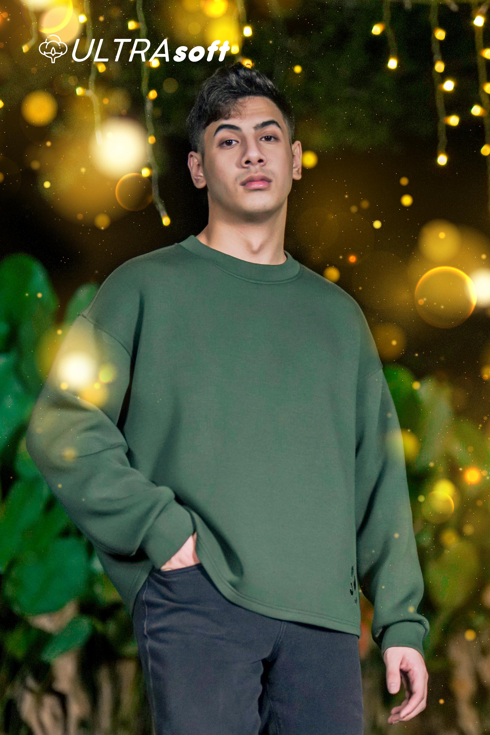 ULTRAsoft Men Marshmallow Sweatshirt Emerald Green