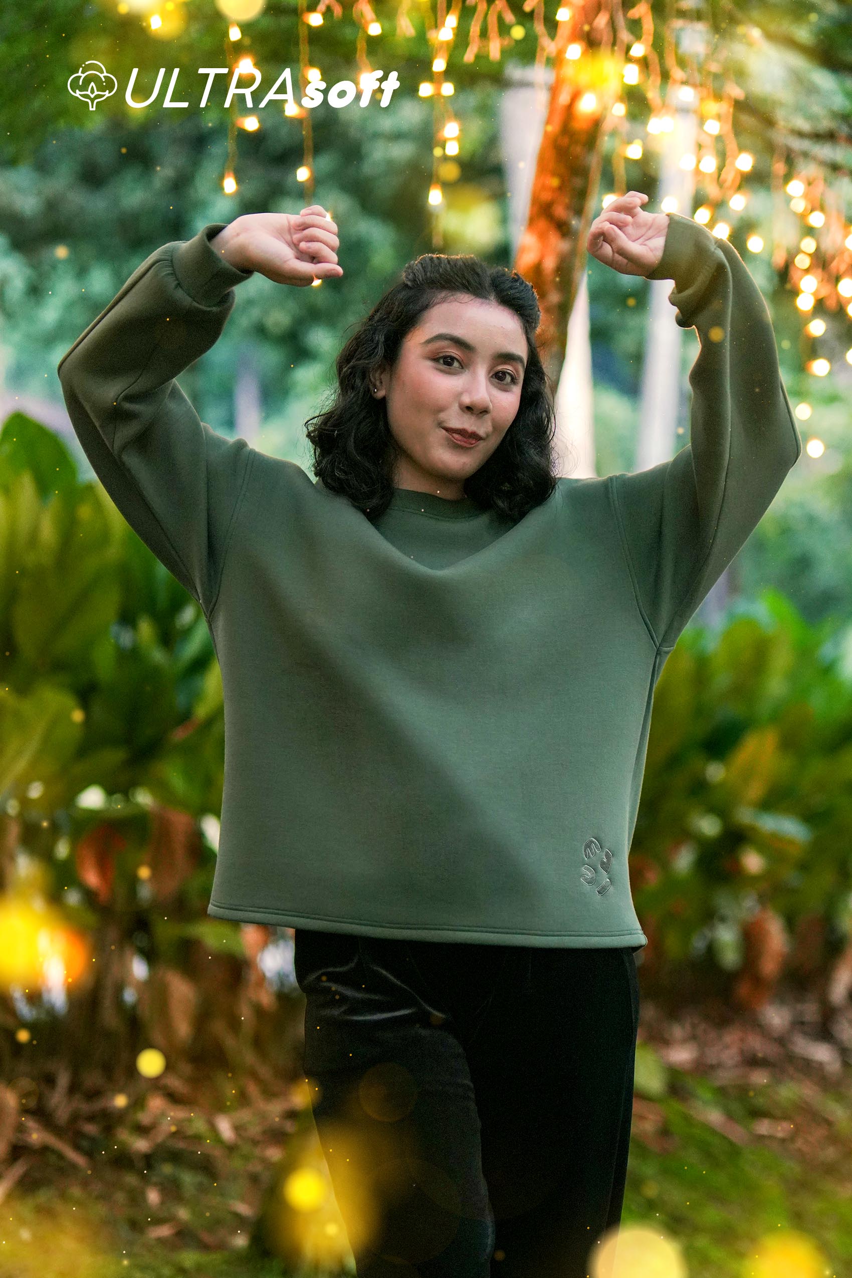 ULTRAsoft Women Marshmallow Sweatshirt Emerald Green