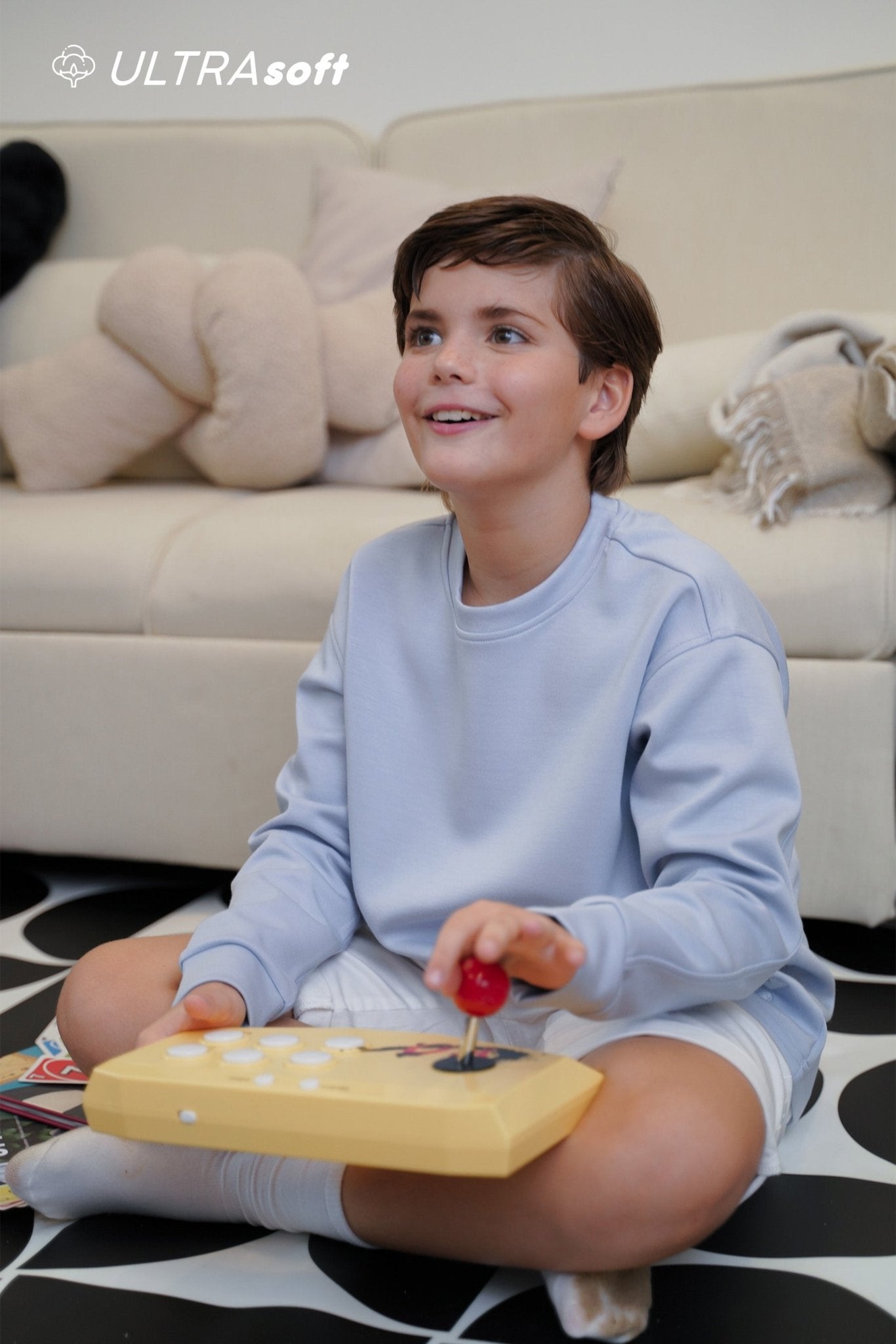 ULTRAsoft Boy Marshmallow Sweatshirt Blue - Umbi
