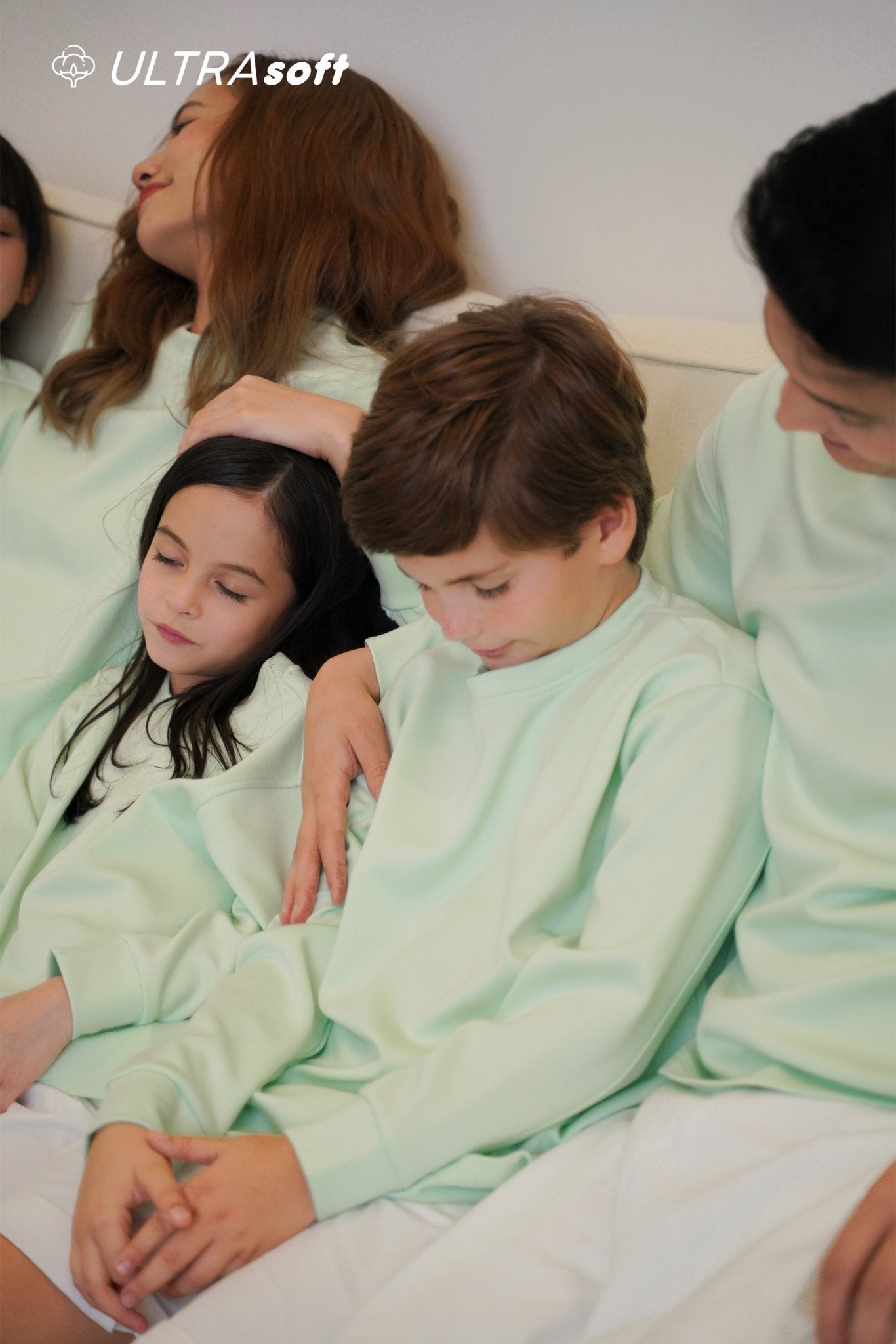 ULTRAsoft Boy Marshmallow Sweatshirt Mint Green - Umbi