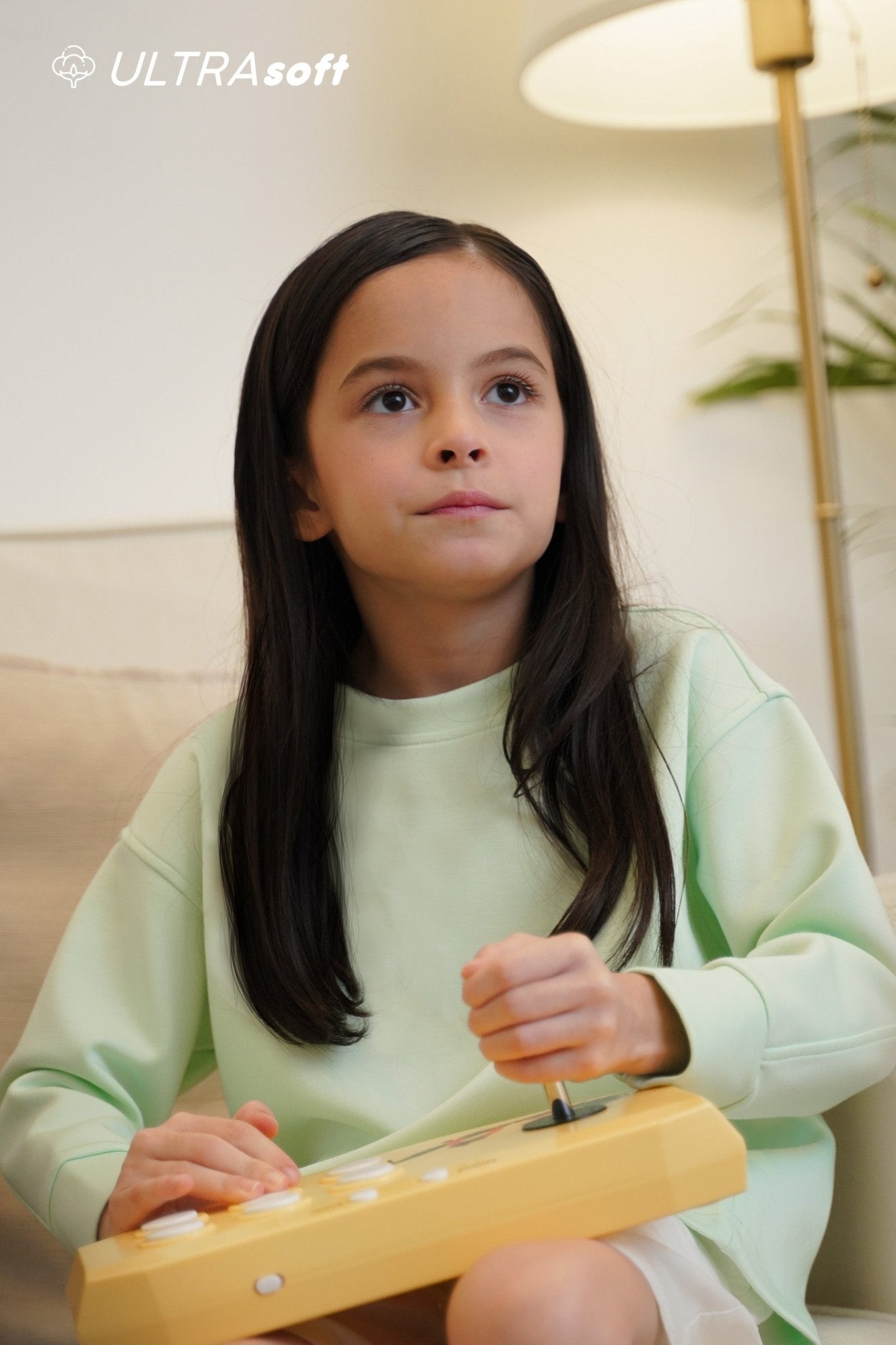 ULTRAsoft Girl Marshmallow Sweatshirt Mint Green - Umbi
